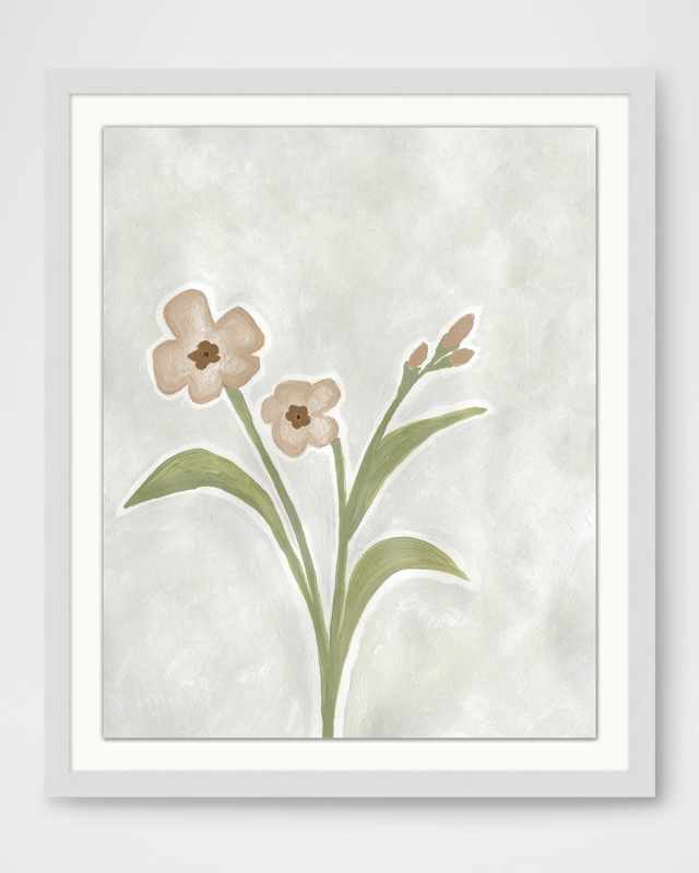 "Blushing Floral 4" Framed Giclee